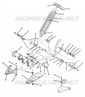 SWING ARM WELDMENT AND AMMORTIZZATORE POSTERIORE ASSEMBLY (4914781478021A)