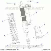 SUSPENSION, REAR SHOCK MONTAGGIO