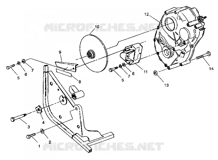 SCATOLA DEGLI INGRANAGGI/FRENO POSTERIORE MOUNTING Trail Boss W938527 (4924072407022A)