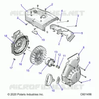 ENGINE, BLOWER HOUSING AND AUTOAVVOLGENTE