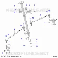 STEERING, STERZO POST AND TIE ROD ASM