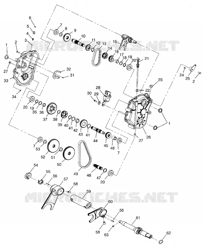 SCATOLA DEGLI INGRANAGGI WIDETRAK GT 0972061 and EUROPEAN WIDETRAK GT E972061 (4938173817B009)