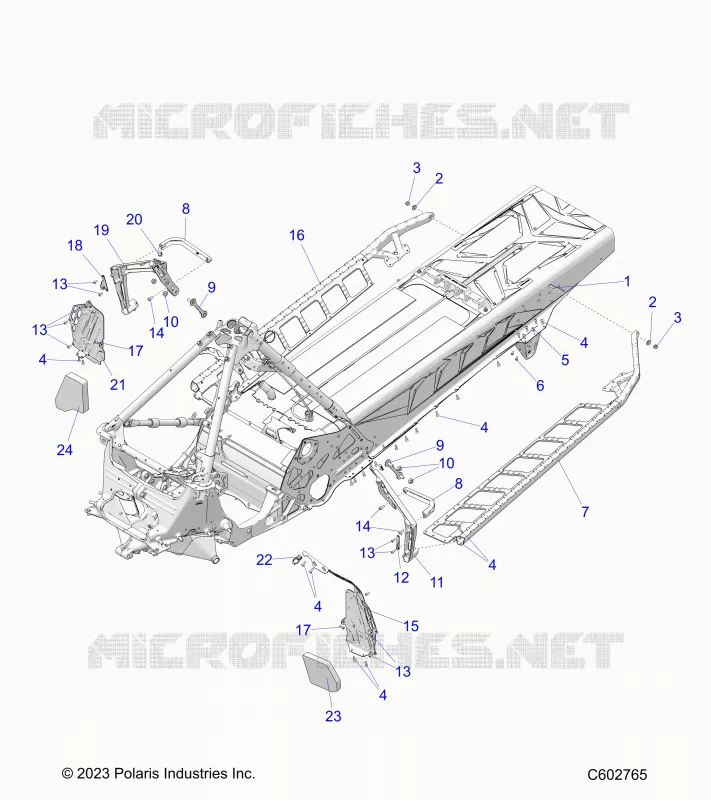 TELAIO, FOOTRESTS, AND RUNNING BOARDS