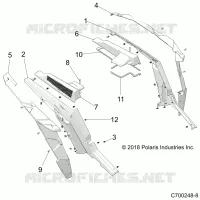 CARROZZERIA POSTERIORE FENDERS AND BEZELS- Z23NAE99FR/SCR/FR (C700248-8)