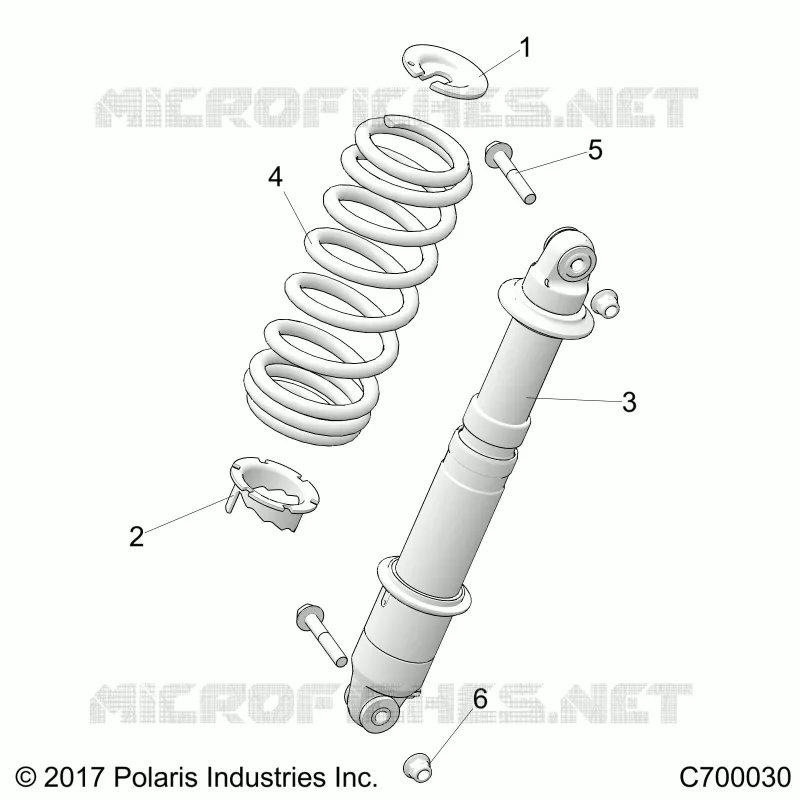 SUSPENSION, REAR SHOCK MONTAGGIO