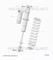 SUSPENSION, REAR SHOCK MONTAGGIO