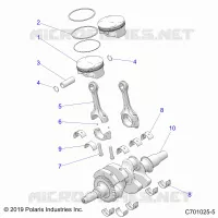 ENGINE, ALBERO MOTORE AND PISTON