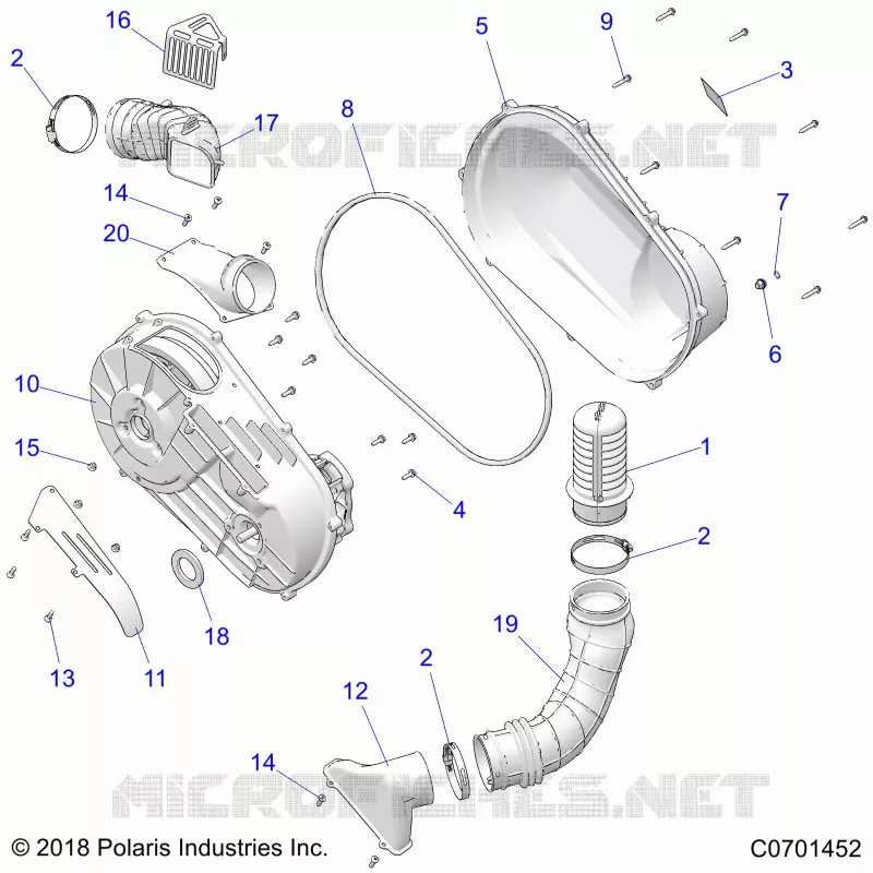 TRASMISSIONE, CLUTCH COVER AND DUCTING