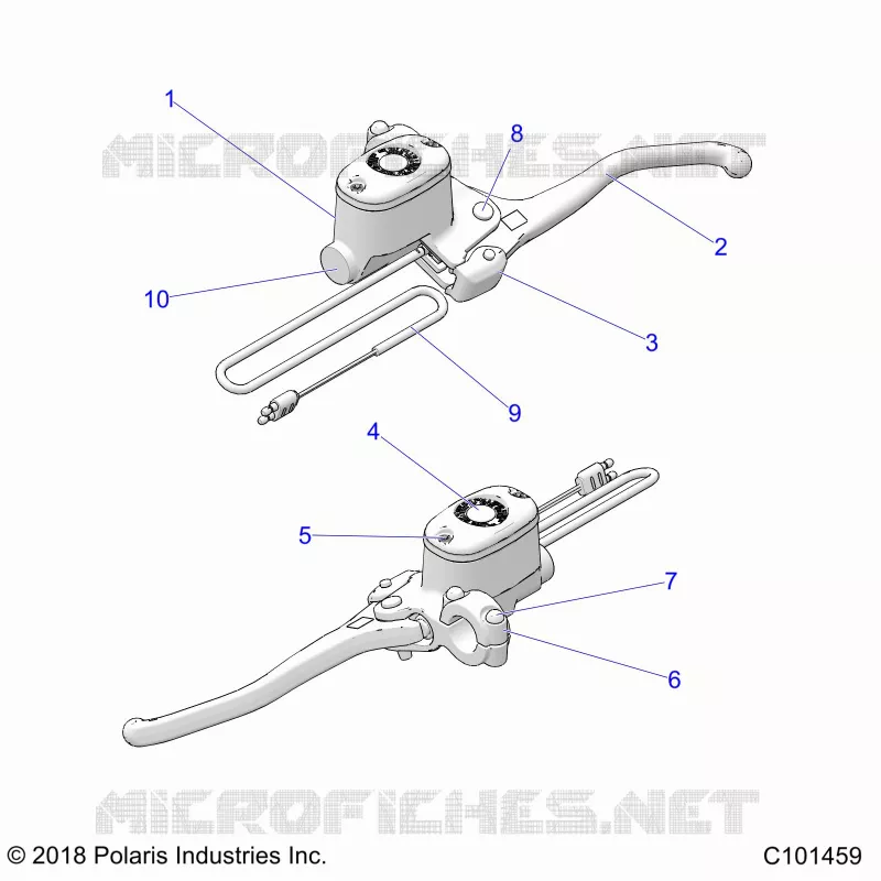 FRENO ANTERIORE BRAKE LEVER AND MASTER CYLINDER