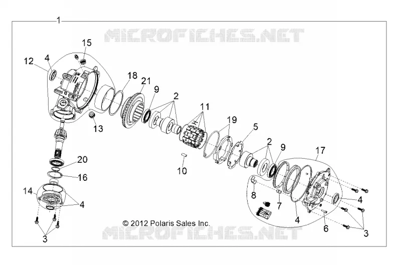 TRASMISSIONE, FRONT SCATOLA DEGLI INGRANAGGI INTERNALS