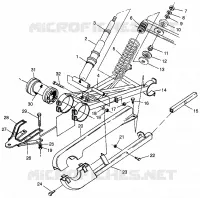 POSTERIORE SWING ARM   SHOCK BIG BOSS 6X6 400L W97AE38A (4940814081C014)