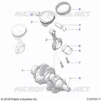 ENGINE, ALBERO MOTORE AND PISTON