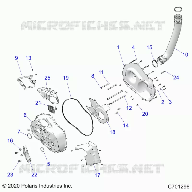 TRASMISSIONE, CLUTCH COVER AND DUCTING