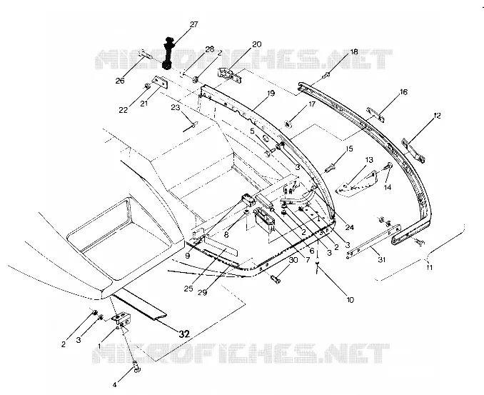 PARAURTI   CERNIERA Star, Sprint ES and StarTrak Updated 2/90 (4916811681008A)