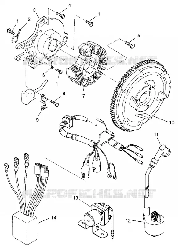 MAGNETO ASSEMBLY XPLORER 400L W969140 (4935983598D006)