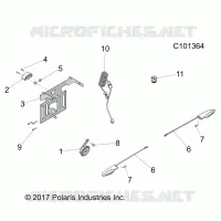CORNO AND LICENSE PLATE LIGHT