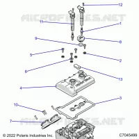 ENGINE, THROTTLE BODY AND VALVOLA COPERTURA