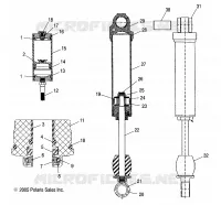 AMMORTIZZATORE POSTERIORE TRACK (M-10)(7043190)