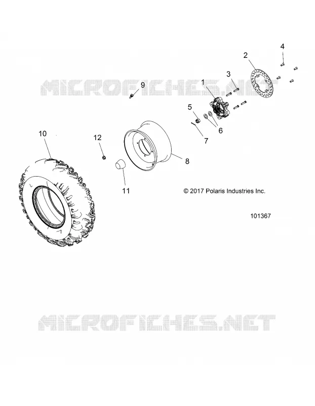 RUOTAS, FRONT TIRE AND BRAKE DISC