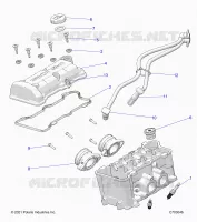 ENGINE, THROTTLE BODY AND VALVOLA COPERTURA