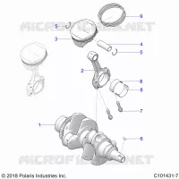 ENGINE, ALBERO MOTORE AND PISTON