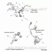 ELETTRICO, WIRE HARNESS, HOOD, ELEC. START