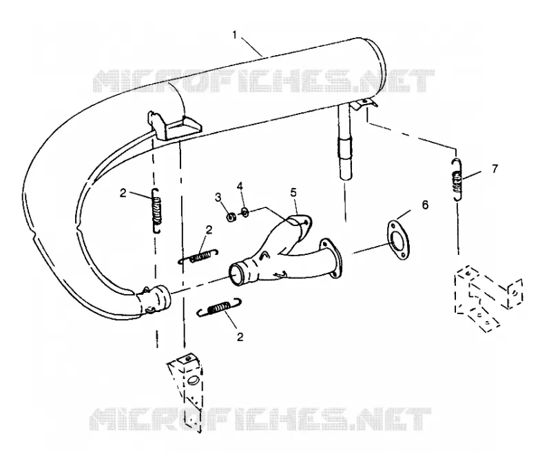 IMPIANTO DI SCARICO 500 0972764,  EUROPEAN 500 E972764,  500 SKS 0972564, EUROPE (4938393839C010)