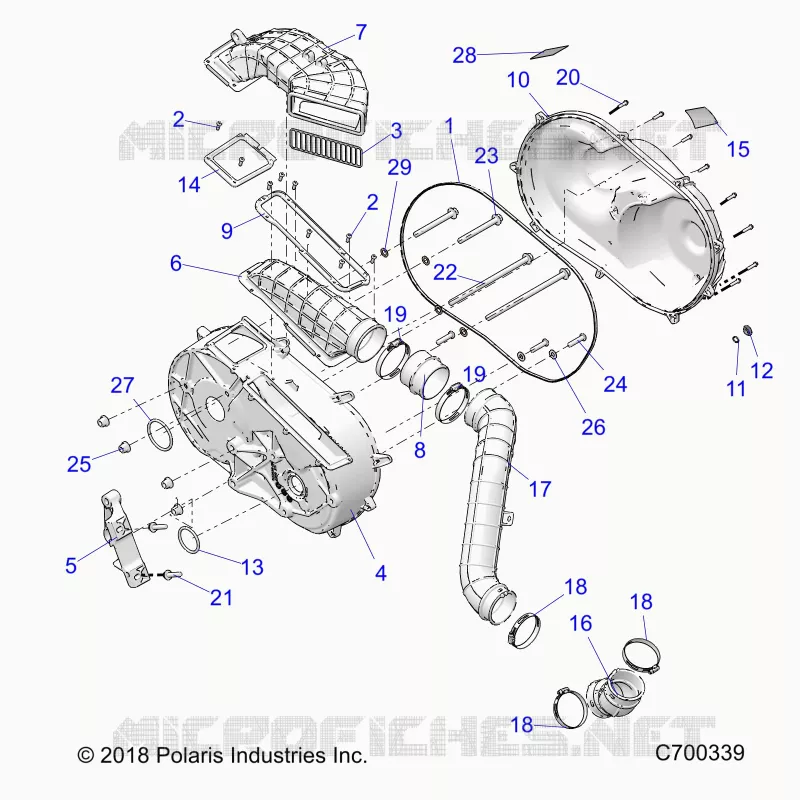 TRASMISSIONE, CLUTCH COVER AND DUCTING