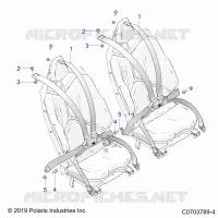 SEDE BELT MOUNTING, REAR, PREMIUM/DELUXE