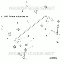 SUSPENSION, FRONT BARRA DI STABILIZZAZIONE