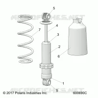 SUSPENSION, SHOCK, FRONT TRACK (SP)