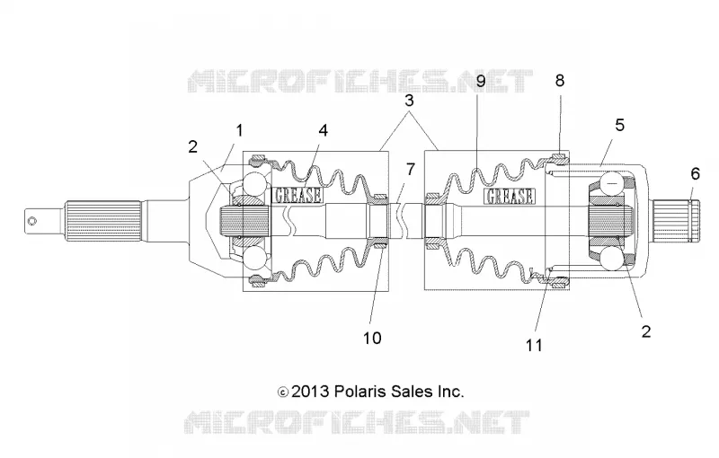 DRIVE TRAIN, POSTERIORE DRIVE SHAFT