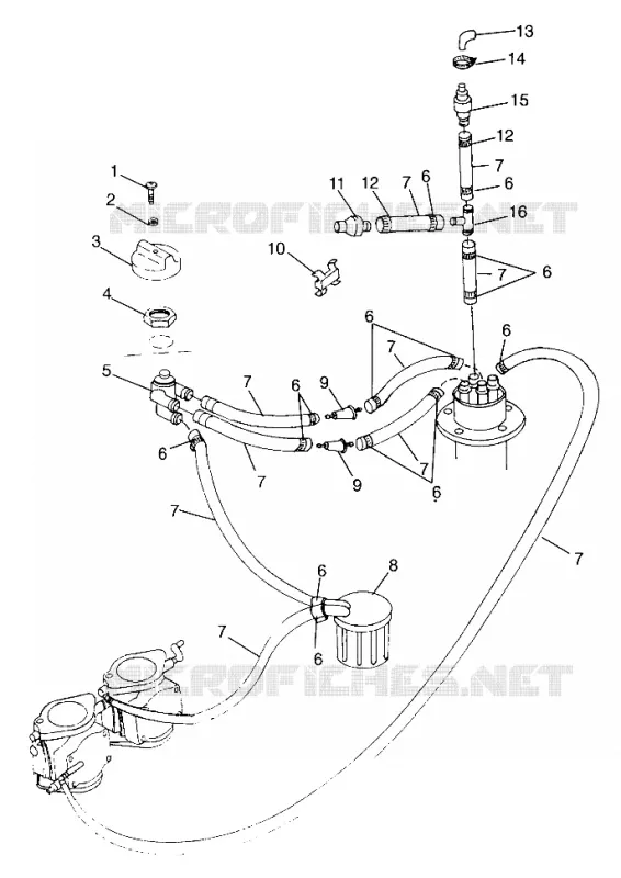 SISTEMA DI ALIMENTAZIONE CARBURANTE HURRICANE B974473 and Intl. HURRICANE I974473 (4941044104A011)