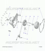 ENGINE, STATOR COVER AND FLYRUOTA