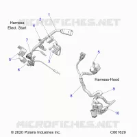 ELETTRICO, WIRE HARNESS, HOOD, ELEC. START