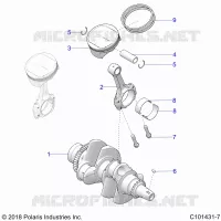 ENGINE, ALBERO MOTORE AND PISTON