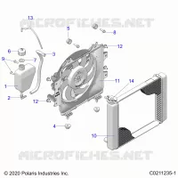 ENGINE, SISTEMA DI RAFFREDDAMENTO, RADIATOR, FAN &amp; OVERFLOW BOTTLE