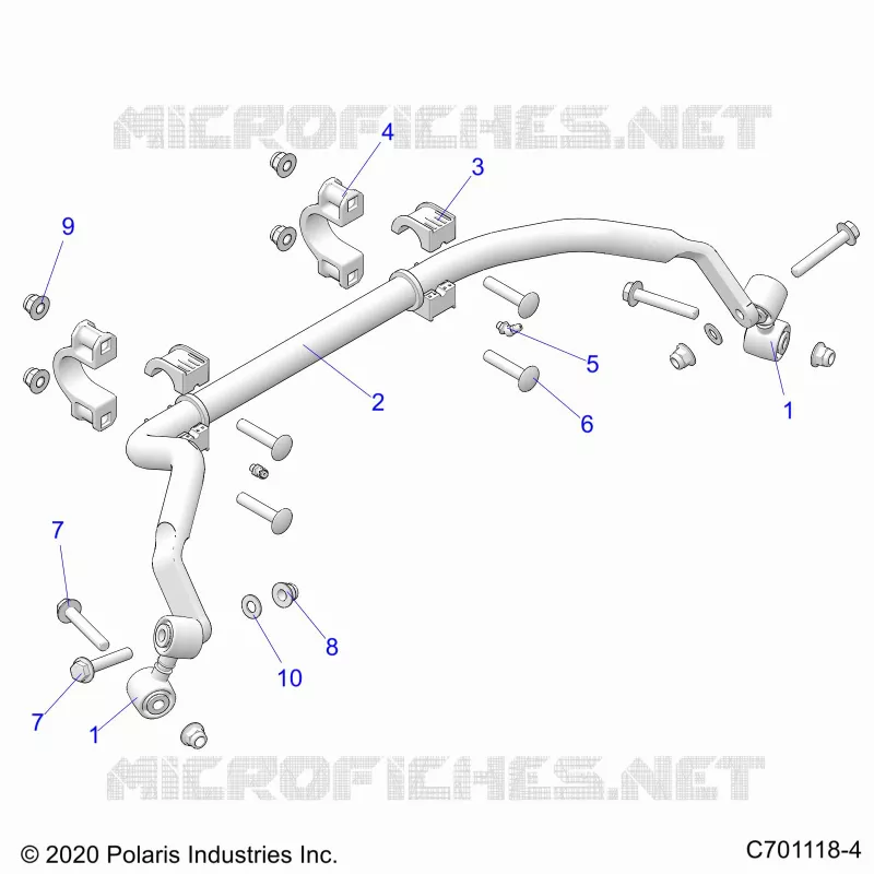 SUSPENSION, REAR BARRA DI STABILIZZAZIONE