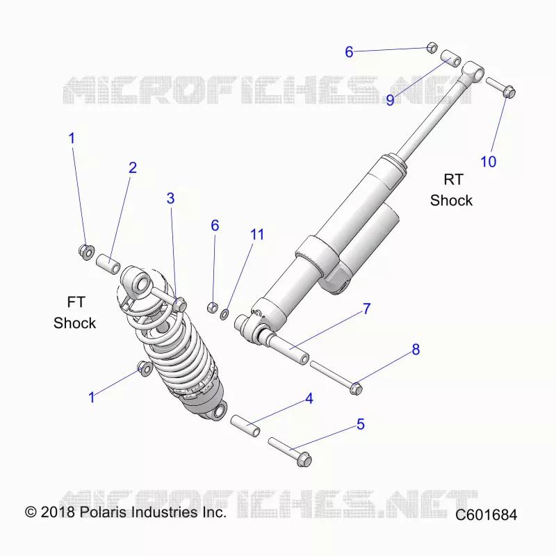 SUSPENSION, SHOCK MONTAGGIO, REAR SUSP.