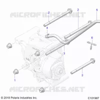 TRASMISSIONE, REAR GEARCASE, MOUNTING