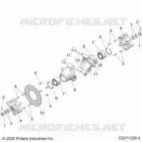 SOSPENSIONE POSTERIORE HUBS, CARRIER AND BRAKE DISC