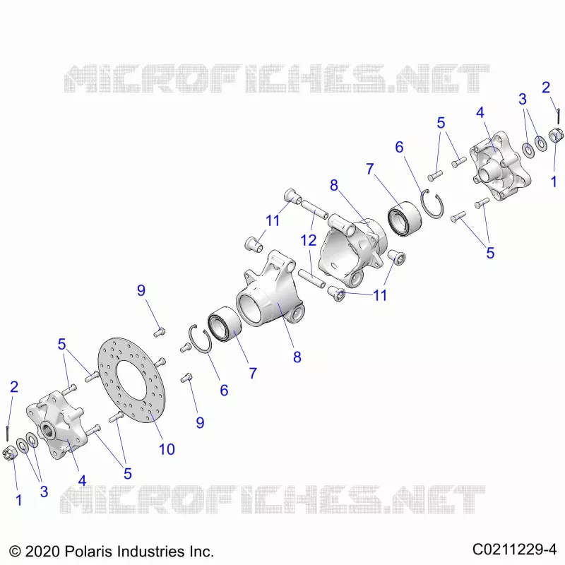 SOSPENSIONE POSTERIORE HUBS, CARRIER AND BRAKE DISC