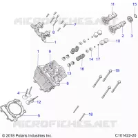 ENGINE, TESTA CILINDRO, CAMS AND VALVES