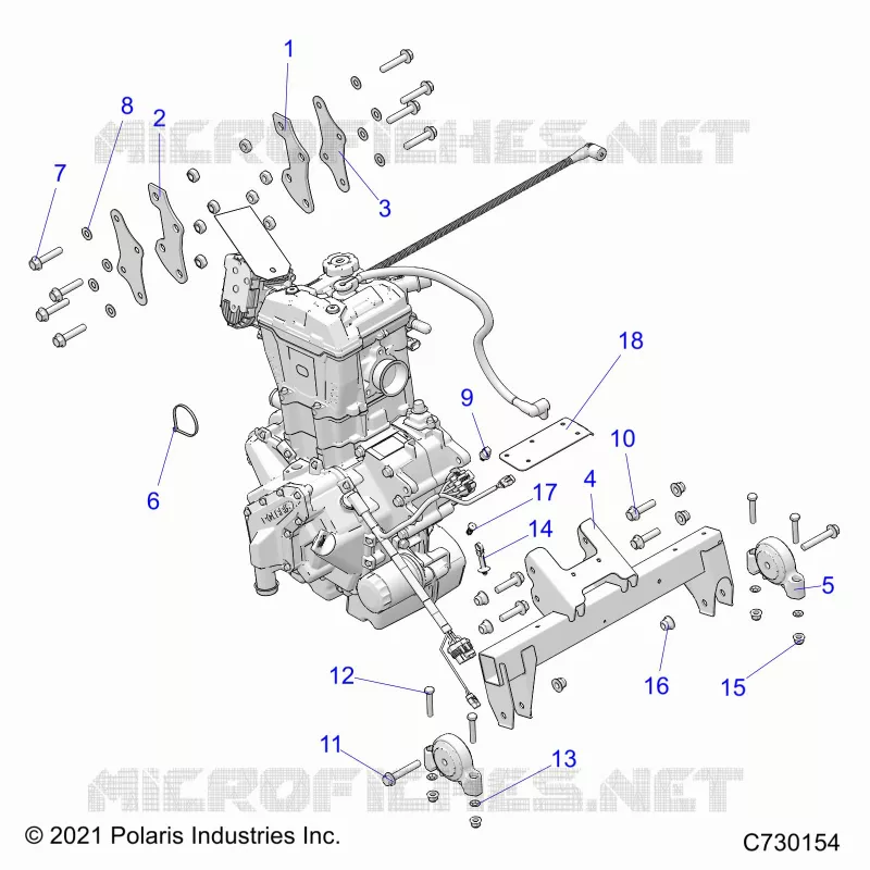 ENGINE, TRASMISSIONE MOUNTING & LONG BLOCK- R23MAU57B4/B9 (C730154)