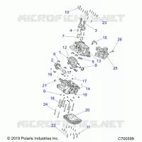ENGINE, CRANKCASE AND ALBERO MOTORE