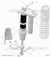 SUSPENSION, REAR SHOCK MONTAGGIO, DELUXE