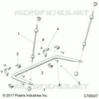 SUSPENSION, REAR BARRA DI STABILIZZAZIONE