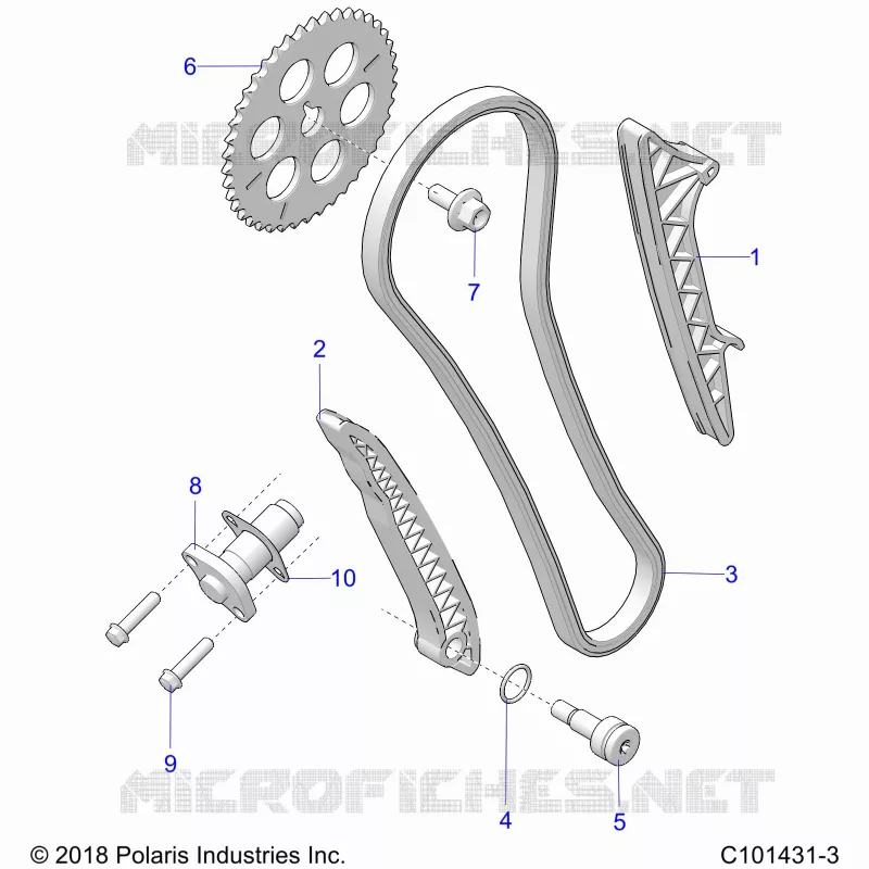 CAM CATENA AND TENSIONER