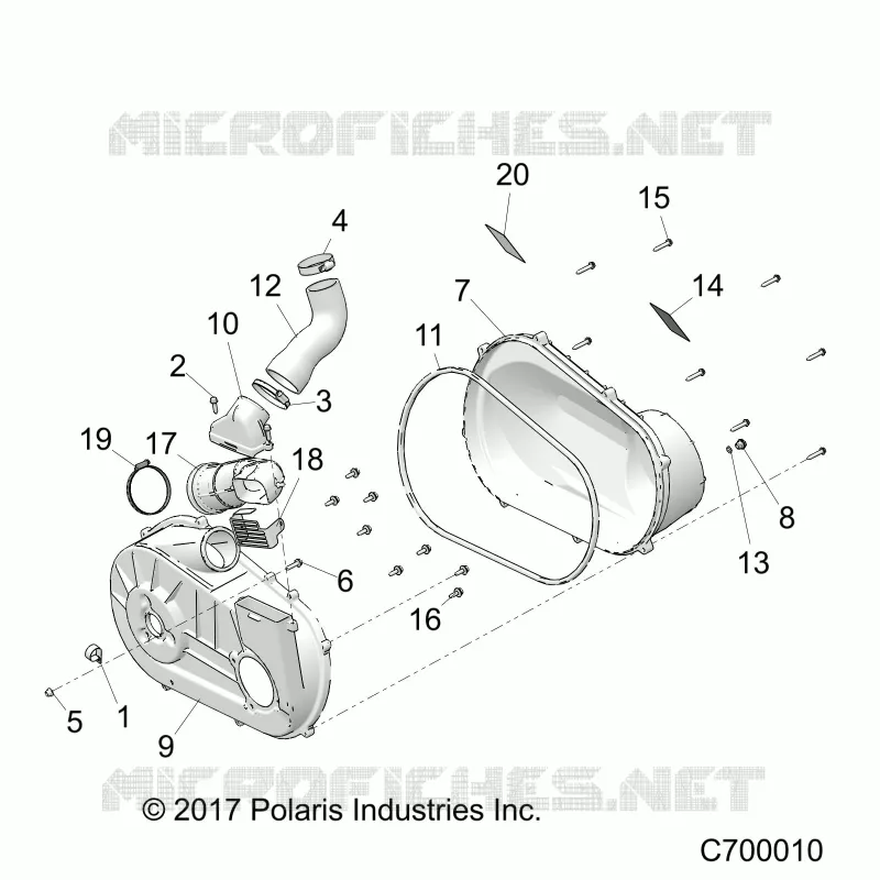 DRIVE TRAIN, COPERCHIO FRIZIONE AND DUCTING