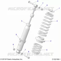 SUSPENSION, AMMORTIZZATORE POSTERIORE